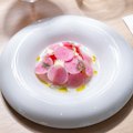 Raw tuna with stracciatella and a fragrant lemon-myrtle dressing.