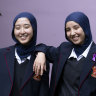 Sania, left, and Seema are two of the thousands of students with a refugee background who attend NSW public schools. 