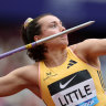 Australian Mackenzie Little at a competition in London last month. 