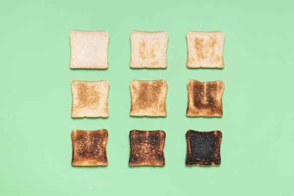 Aim for a golden yellow colour or lighter when cooking starchy foods.