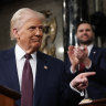 Donald Trump addresses Congress.