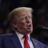 Trump accuses FBI of corruption and election interference at first rally since raid