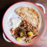 Mombasa roti and chole (roti with chickpeas).