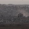 Destroyed buildings in the northern Gaza Strip, as seen from a position on the Israeli side of the border on Wednesday.