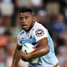 Queensland prop Moeaki Fotuaika in action for the Titans.