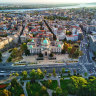 Sunrise over Belgrade and National Assembly of the Republic of Serbia at the downtown at the capital city of Serbia at sunrise. Landmark city view and Serbia travel abstract 
Yugoslavia tour in Belgrade, Serbia / by Tim Richards