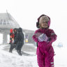 Goldie Adams, 3, at Thredbo.