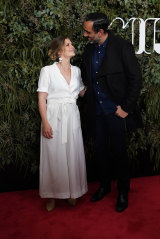 Adam Goodes and wife Natalie Goodes  at the world premiere of The Australian Dream in Melbourne.