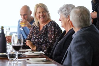 Adrian and Chris de Luca, Dianne Barker and Lindsay Portbury enjoy their first family catch up since the pandemic hit.