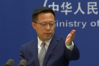 A lot of China-backed denial on social media contradicts the nation’s official position on Ukraine. Chinese Foreign Ministry spokesperson Zhao Lijian.