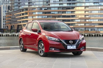 Nissan’s Leaf e+ can travel up to 384km on a single charge, a 40 per cent increase on the 270km of range of the current model.