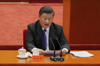 Chinese President Xi Jinping called for China’s reunification with Taiwan at the Great Hall of the People in Beijing.