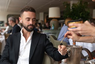 Black caviar and business calls. Lunch with Gavin Rubinstein involves a little bit of both.