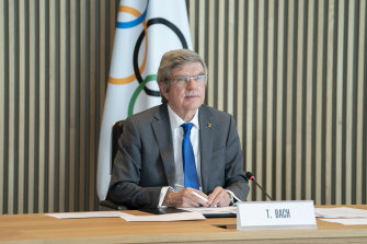 International Olympic Committee President Thomas Bach at the IOC executive board meeting.