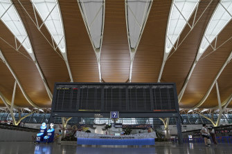 Pudong International Airport in Shanghai, China.