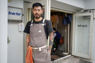 Japanese voter Ryo Hashimoto, owner of cafe Tractor Morning. 