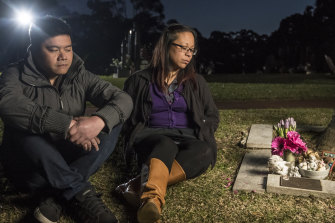 Caitlin Cruz's parents, Mitch and Marie, in July 2019.