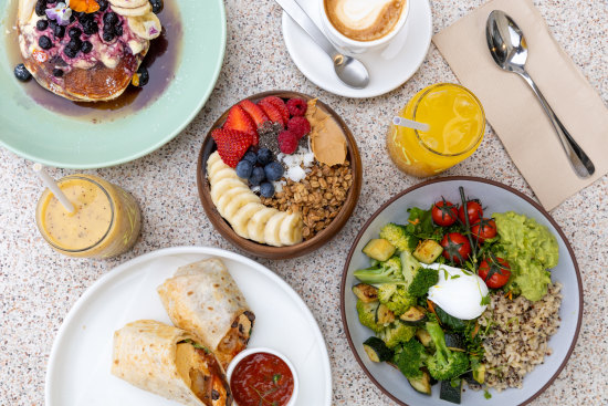 A selection of California-inspired brunch dishes at the Bondi cafe.