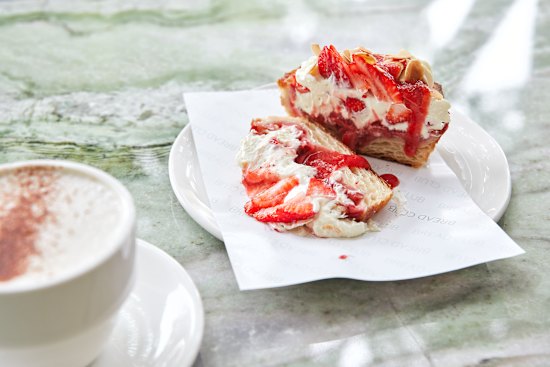 Strawberry Melba: strawberry croissant at Bread Club in North Melbourne.