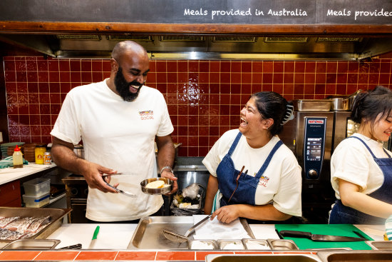 Plate it Forward’s Shaun Christie-David with Kolkata Social chef Ahana Dutt.