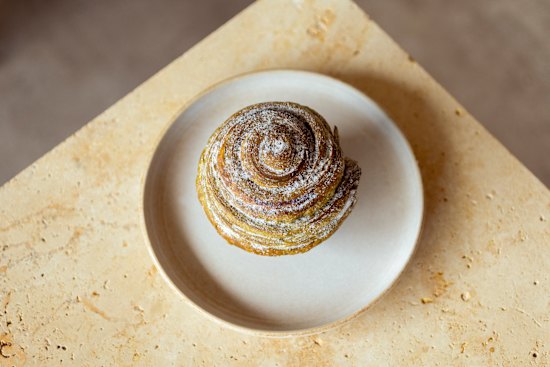 Pandan bun with custard. 
