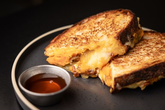 Cheese and butternut pumpkin toastie.