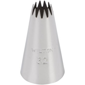 Wilton French star piping tips are widely available at kitchen equipment stores, or online. 