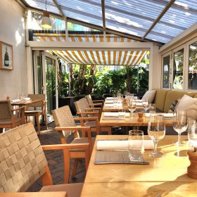 The light-filled dining room. 