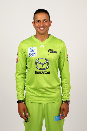 Usman Khawaja poses for his new Thunder photo on Wednesday.