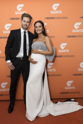 Ward with wife Ruby at the GWS Brownlow event earlier this week.