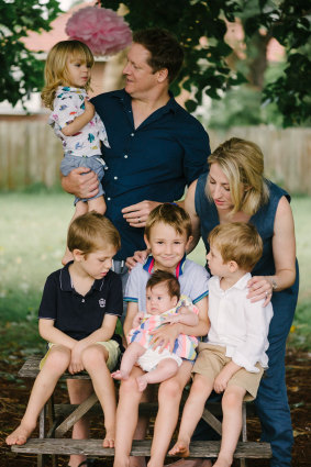 Eve Lynch, with her husband, Tim, have five children. 