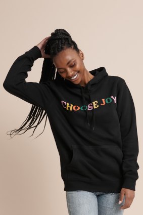 Consequence of Change 'Choose Joy' sweat, $99