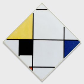 Piet Mondrian, Lozenge Composition with Yellow, Black, Blue, Red, and Gray, 1921. 