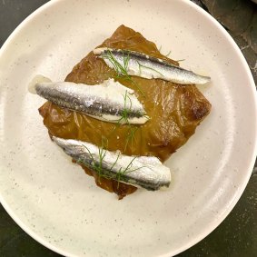 Welsh rarebit with anchovies at Bertie.