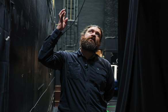 Maddison Ohl, the head mechanist, is in his element backstage.