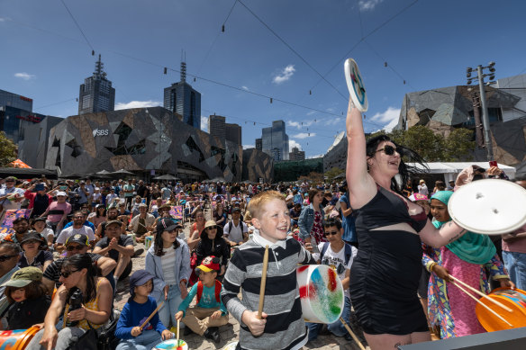 An Australia Day event at Federation Square in Melbourne.
