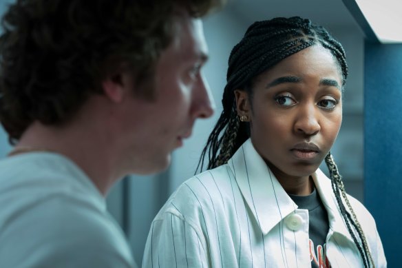 Jeremy Allen White and Ayo Edebiri in The Bear’s second season.