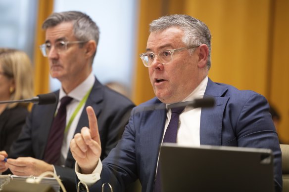 Agriculture Minister Murray Watt during a Senate estimates hearing.