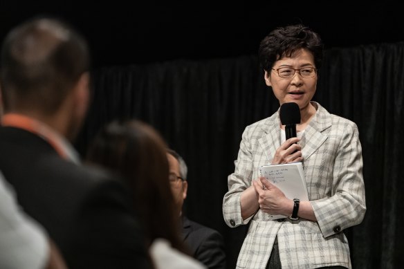 Carrie Lam confirmed the closure of the detention centre during a community dialogue event on Thursday night.