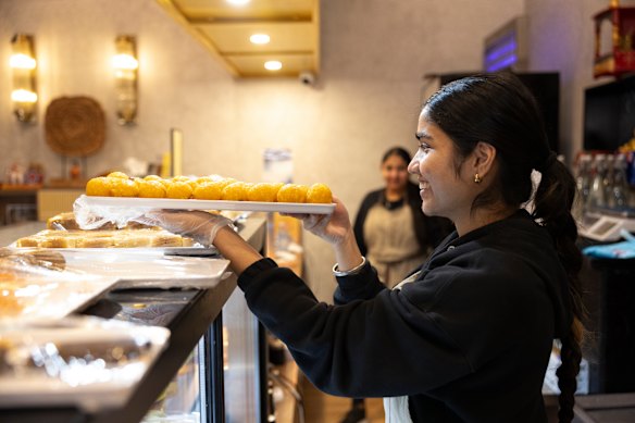 Simarjeet Kaur at The Indian Eatery.