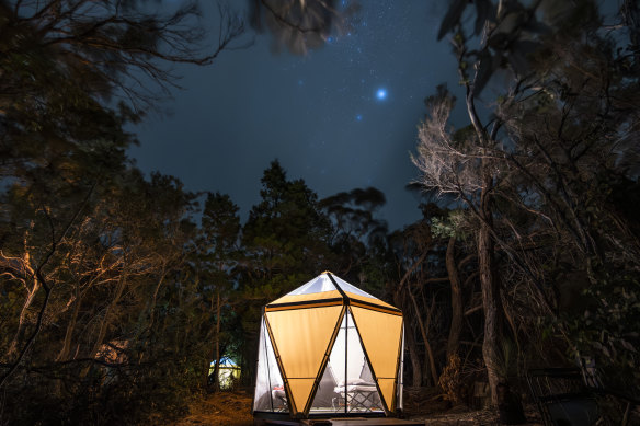 Into the wild … night time at camp.
