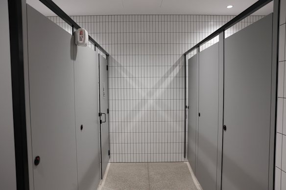 One of only two women’s bathrooms on the marketplace floor.