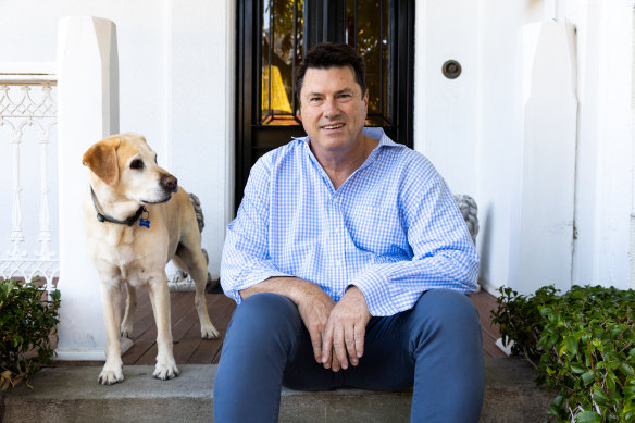 Hamish McLennan at his home in Kirribilli on Sunday.