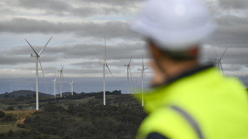 Wind farms like this one on the edge of the southern tablelands in NSW are becoming an increasingly common feature of Australian landscapes.