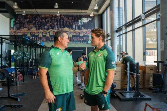 Michael Hooper and Australian sevens coach John Manenti chat about his future.
