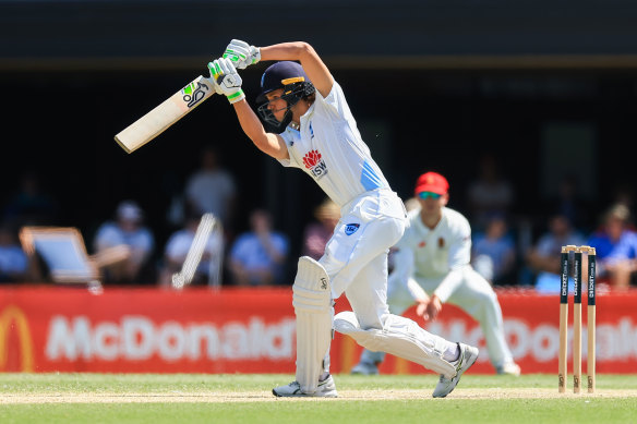 Sam Konstas on his way to twin tons against South Australia.