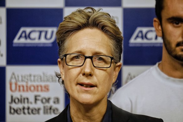 ACTU secretary Sally McManus doubts the legality, short of public health orders, of employers forcing vaccinations.