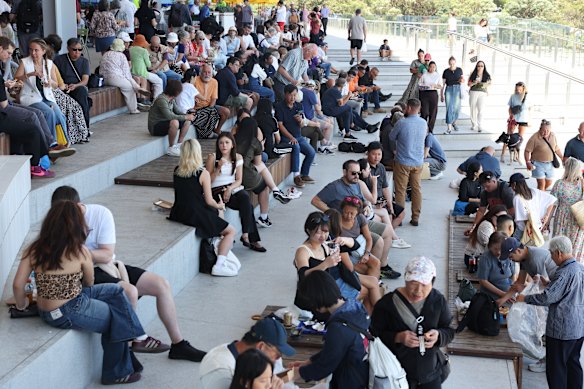 Visitors had flocked to the new fish market by 11am on a recent weekday.