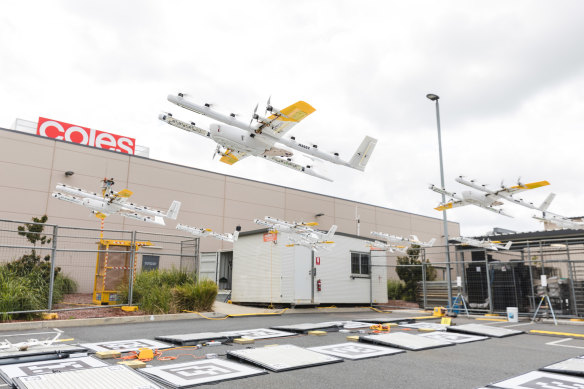 A drone nest at a Coles loading bay in Queensland.