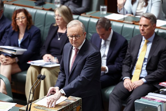 Prime Minister Anthony Albanese during question time.